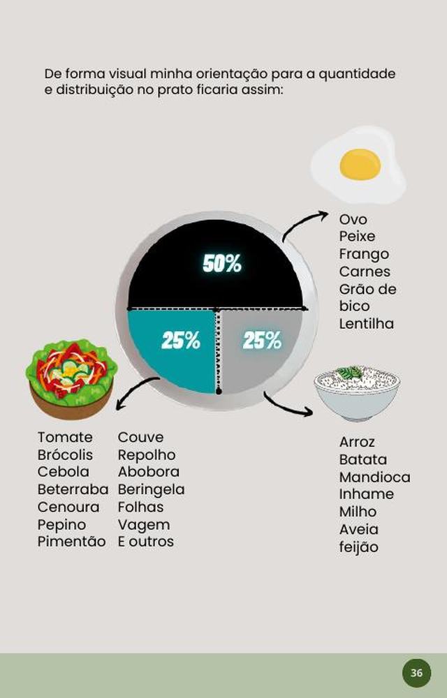 Página com o modelo visual de prato do e-book